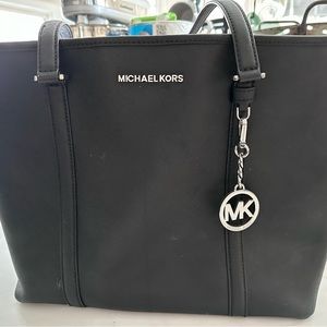 Michael Kors black tote bag